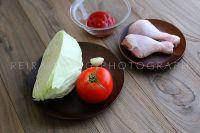 茄汁鸡肉炖卷心菜的做法步骤1